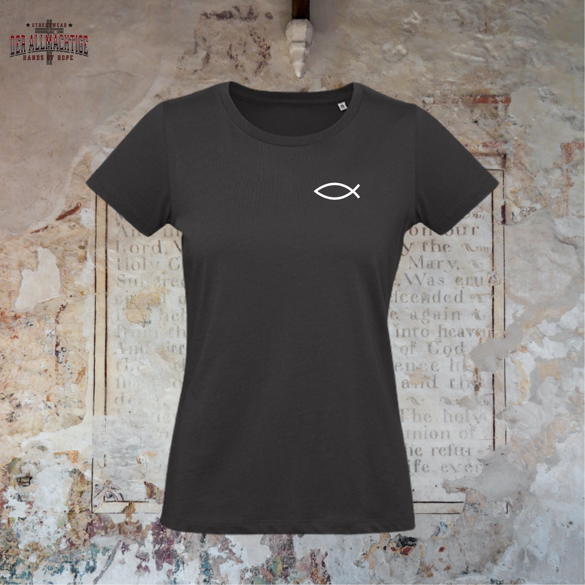 Eucharistischer Fisch Damen Premium Tshirt