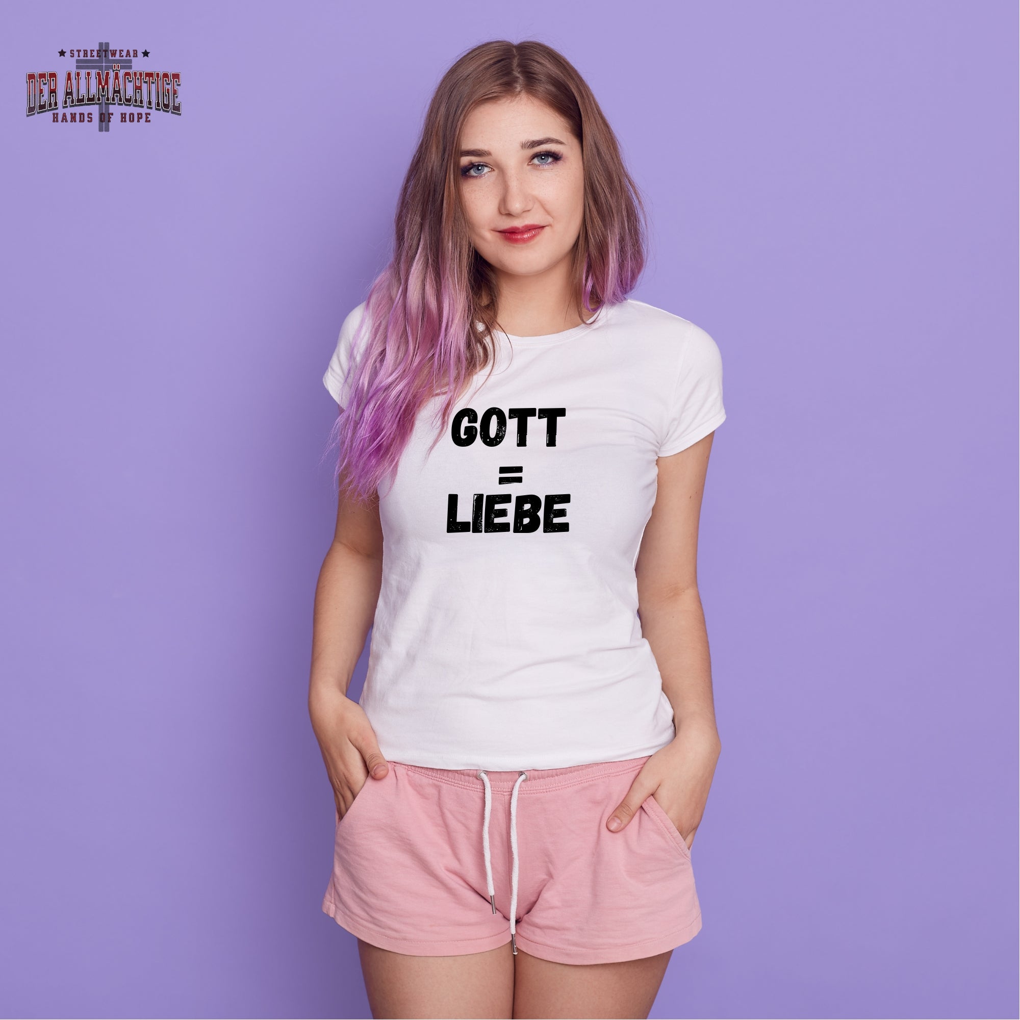 Gott = Liebe Damen Tshirt