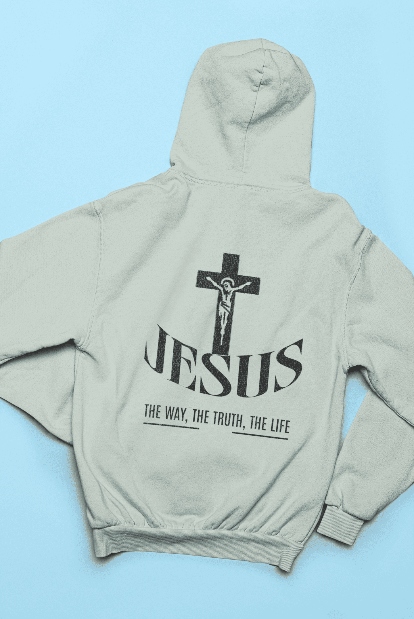 Jesus the way, the trust, the life Backprint - Damen Hoodie