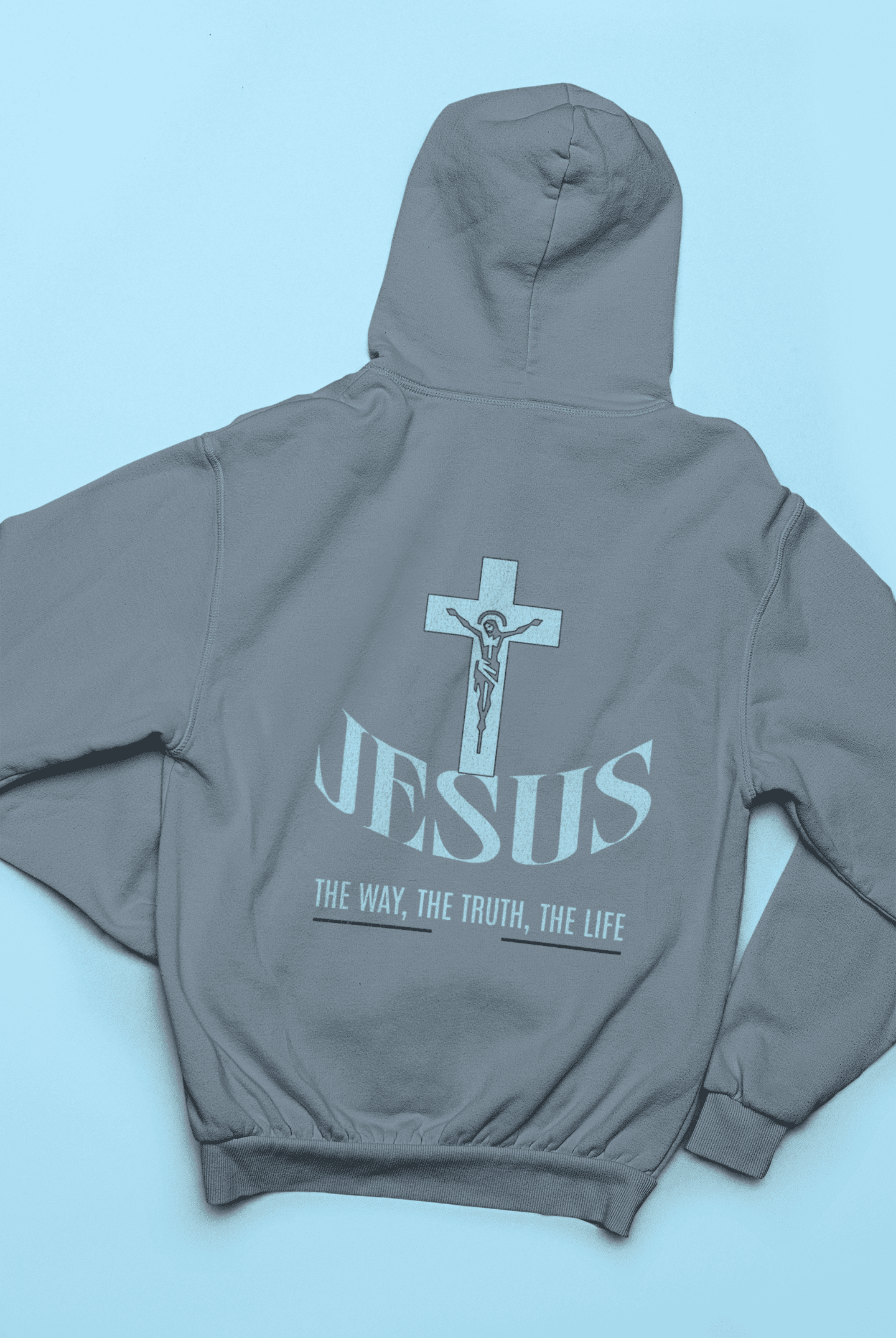 Jesus the way, the trust, the life Backprint - Herren Hoodie