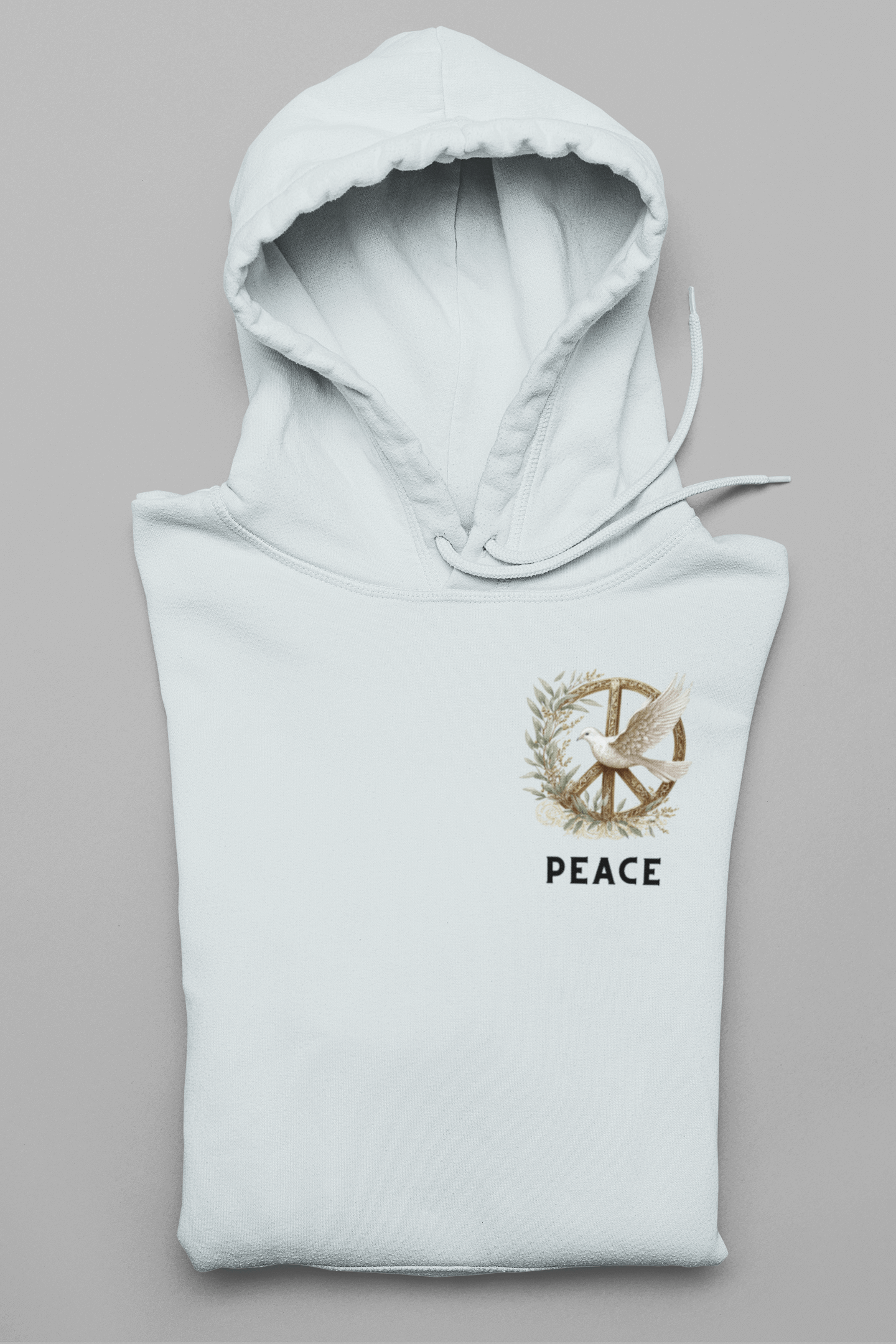 Peace Logo auf der Brust Damen Hoodie