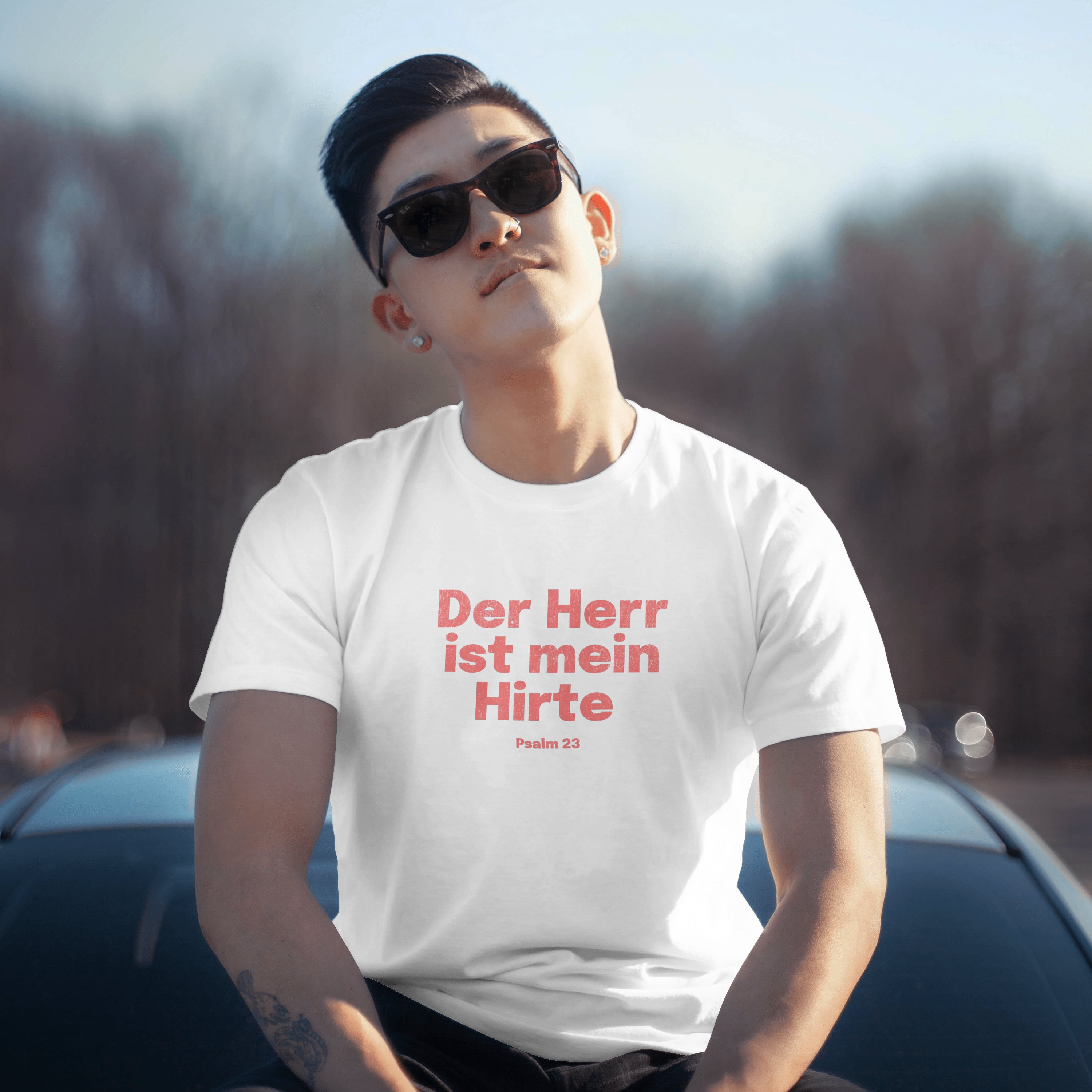 Der Herr ist mein Hirte Herren Premium Tshirt