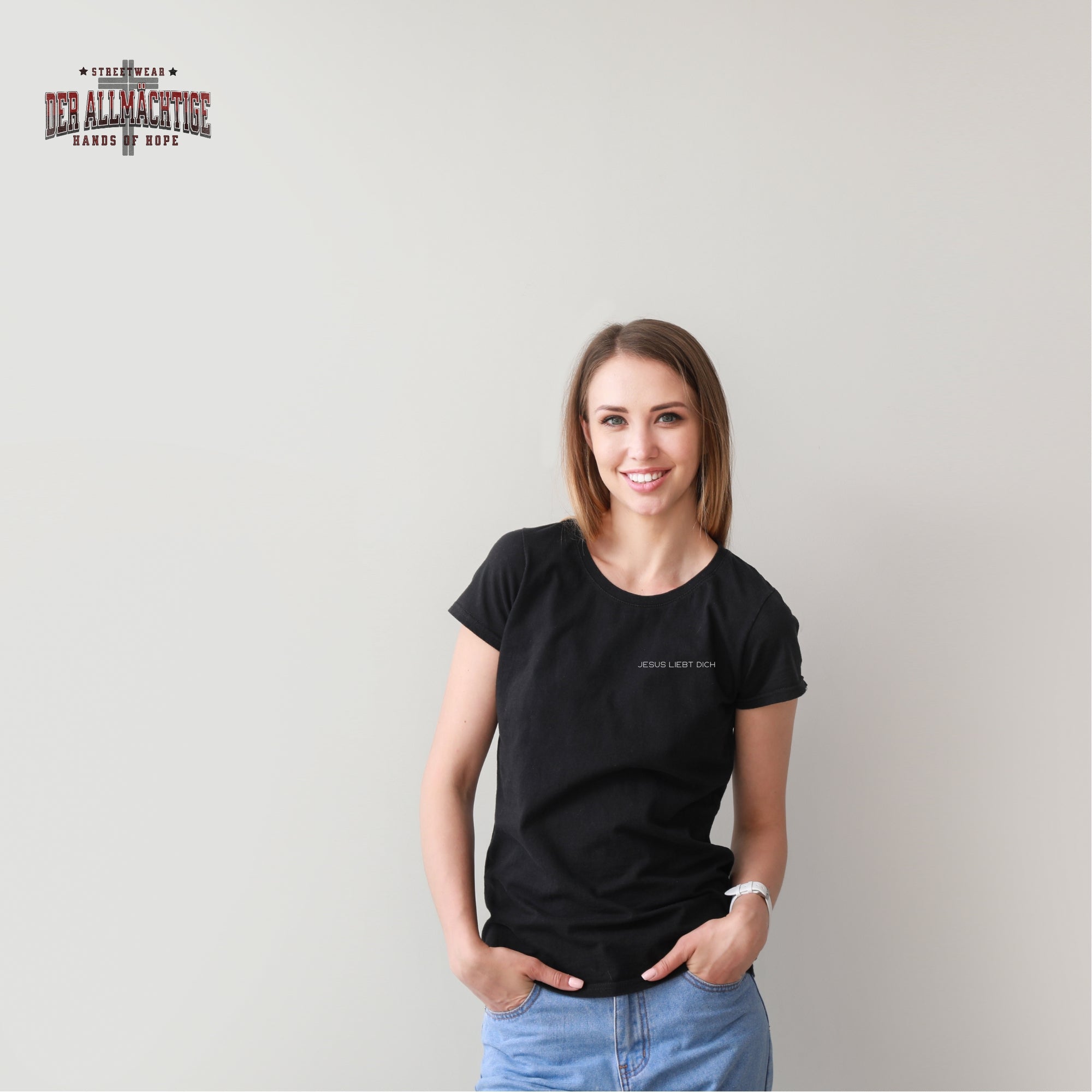 Jesus liebt dich Damen Premium Tshirt