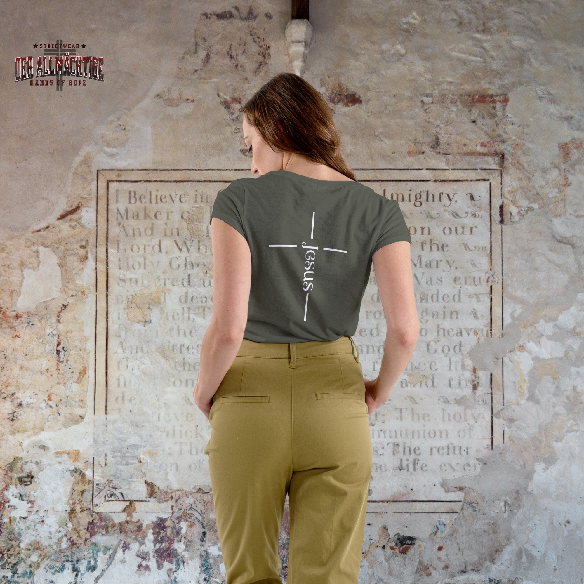 Jesus Kreuz Damen Tshirt