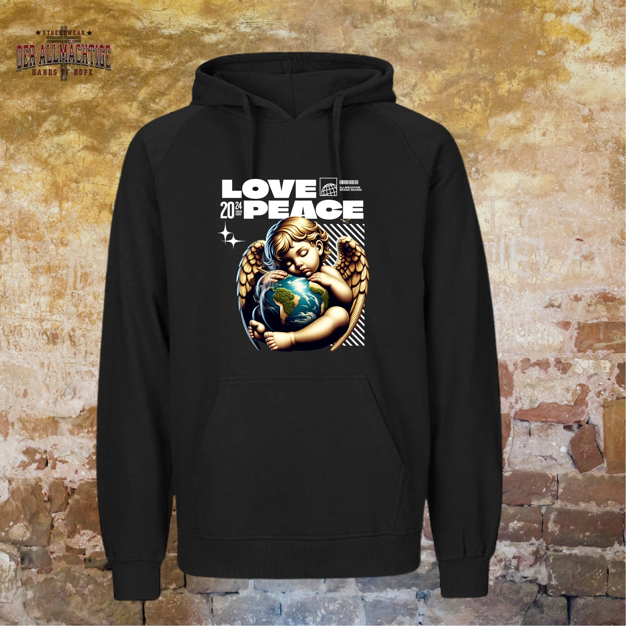 Peace & Love Herren Hoodie