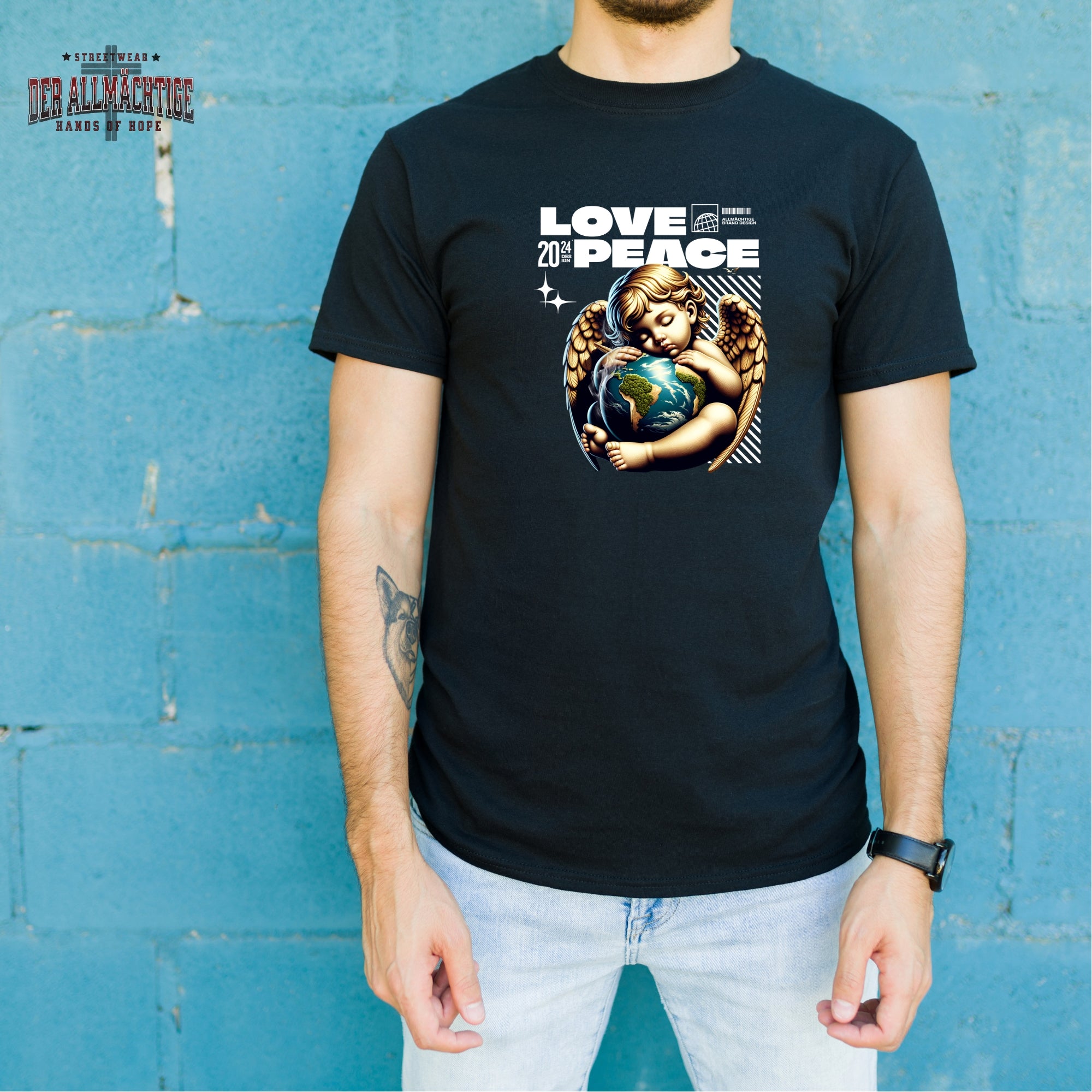Peace & Love Herren Premium Tshirt