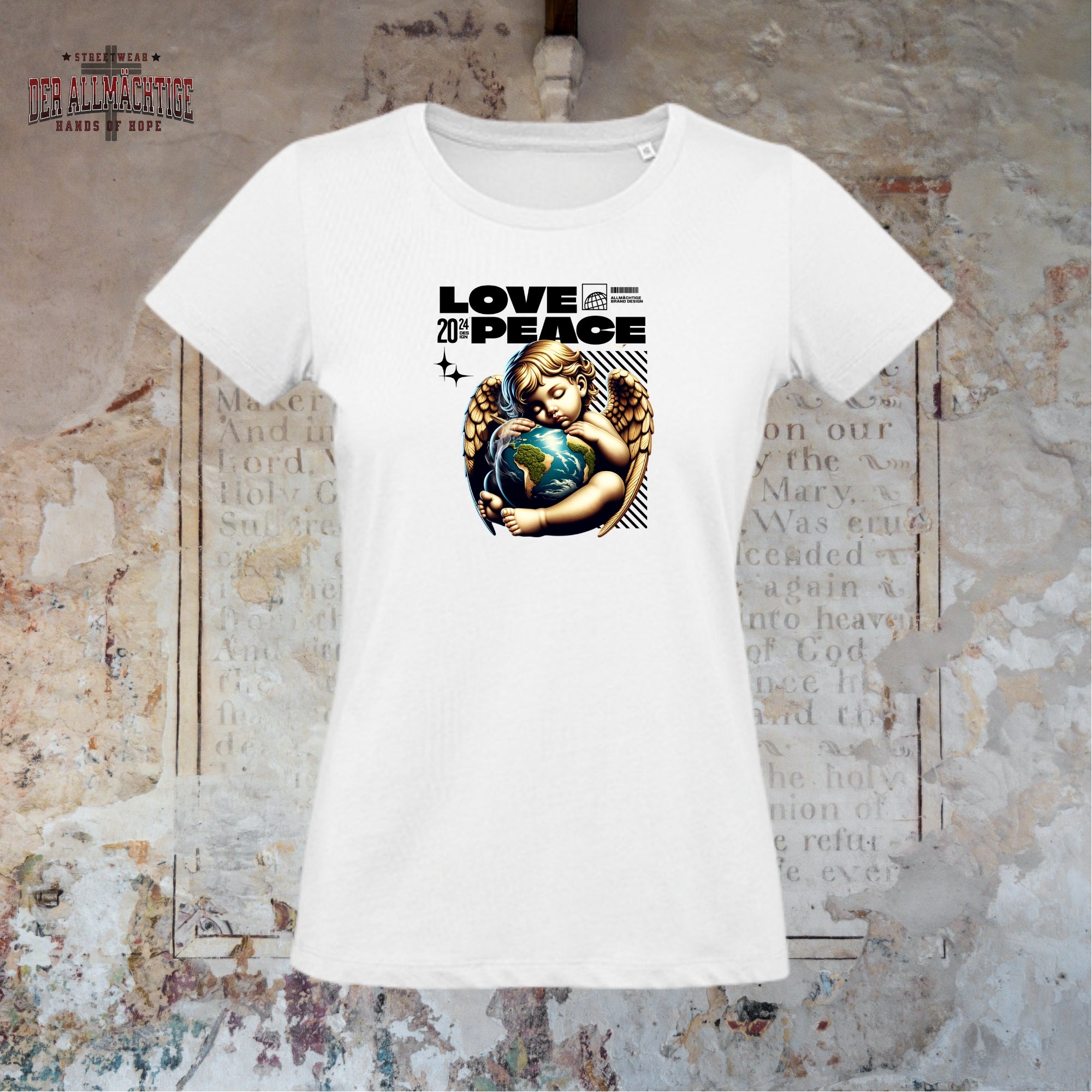 Peace & Love Damen Tshirt