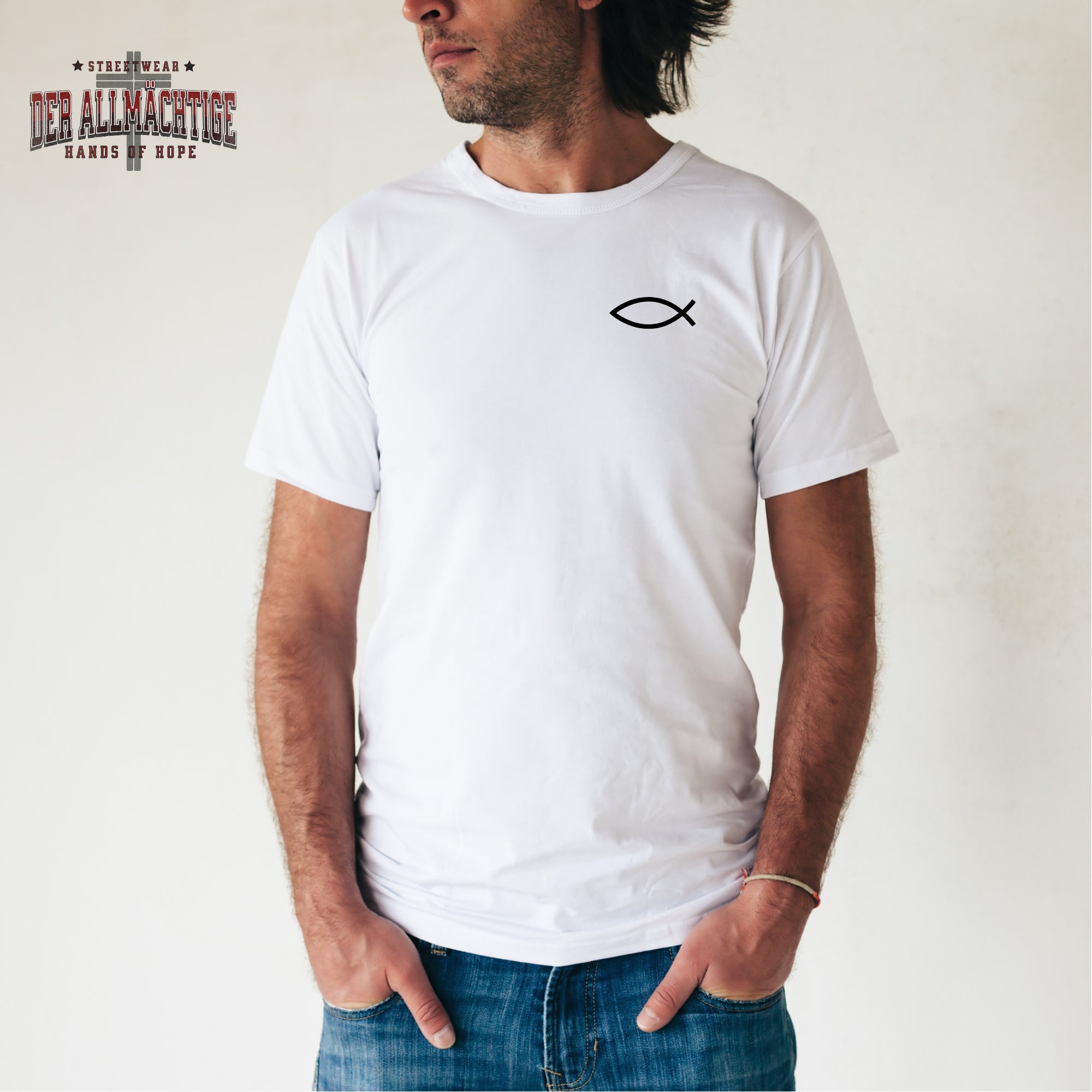 Eucharistischer Fisch Herren Premium Tshirt