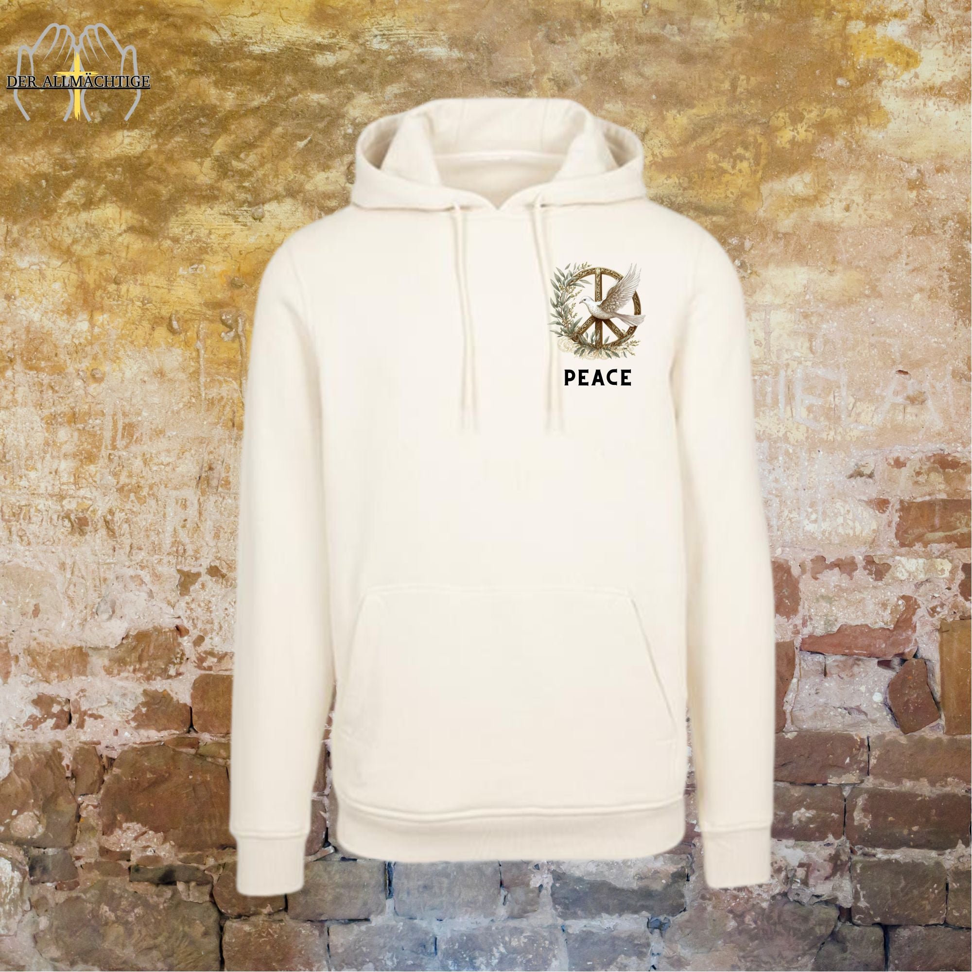 Peace Logo auf der Brust Herren Hoodie