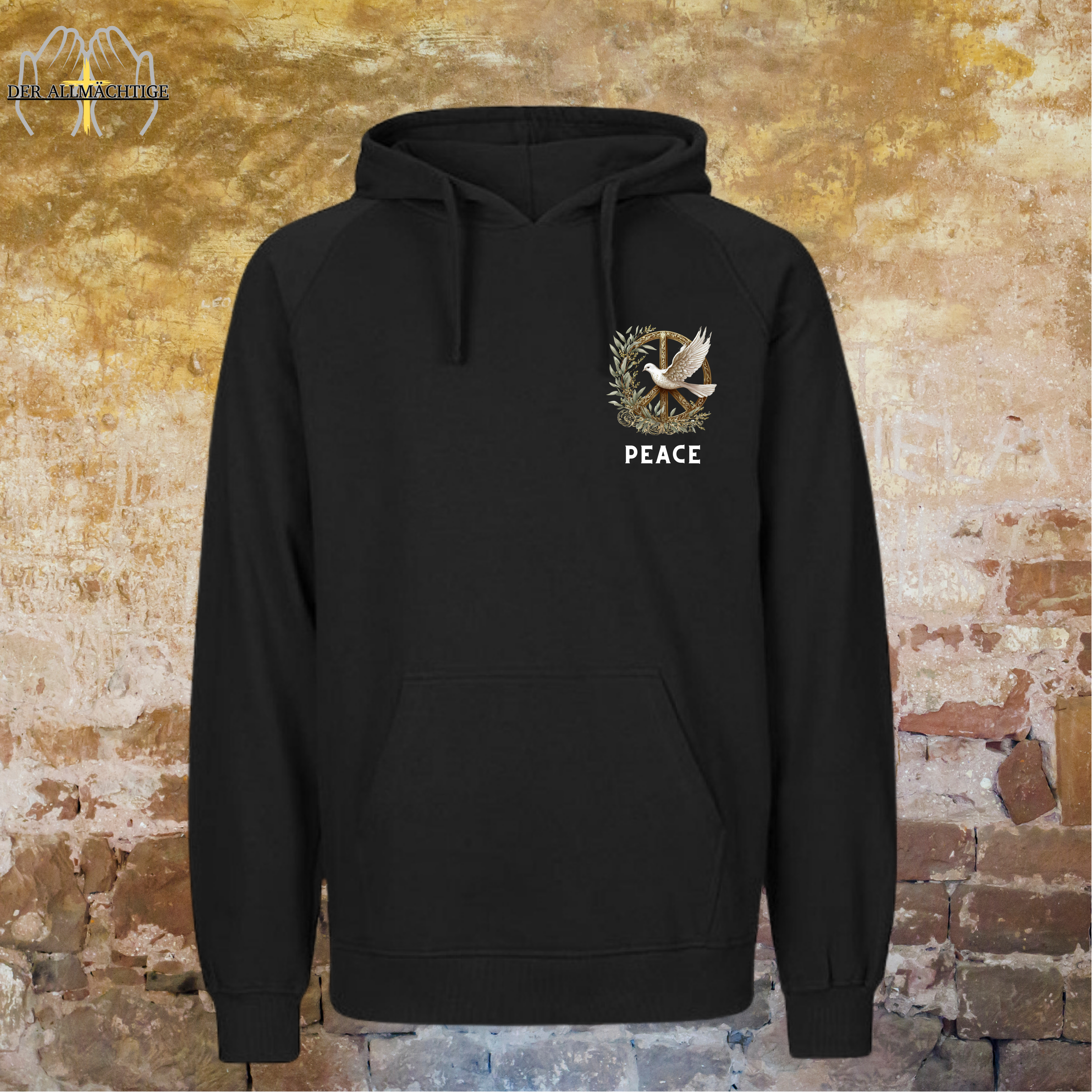 Peace Logo auf der Brust Herren Hoodie