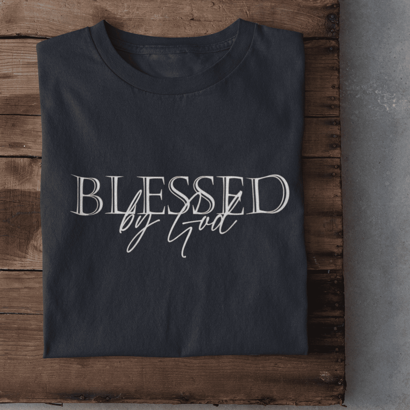 Blessed by god Schriftzug - Damen Tshirt