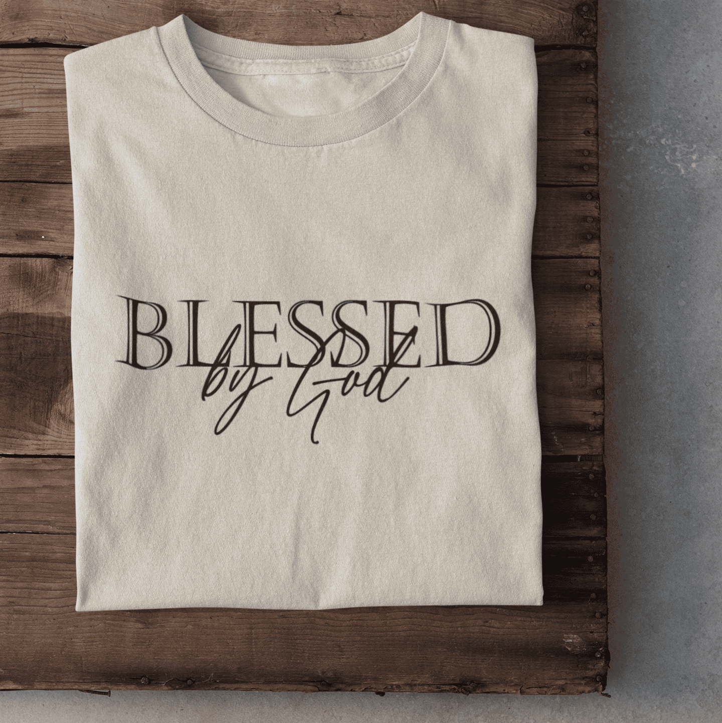 Blessed by god Schriftzug - Damen Tshirt