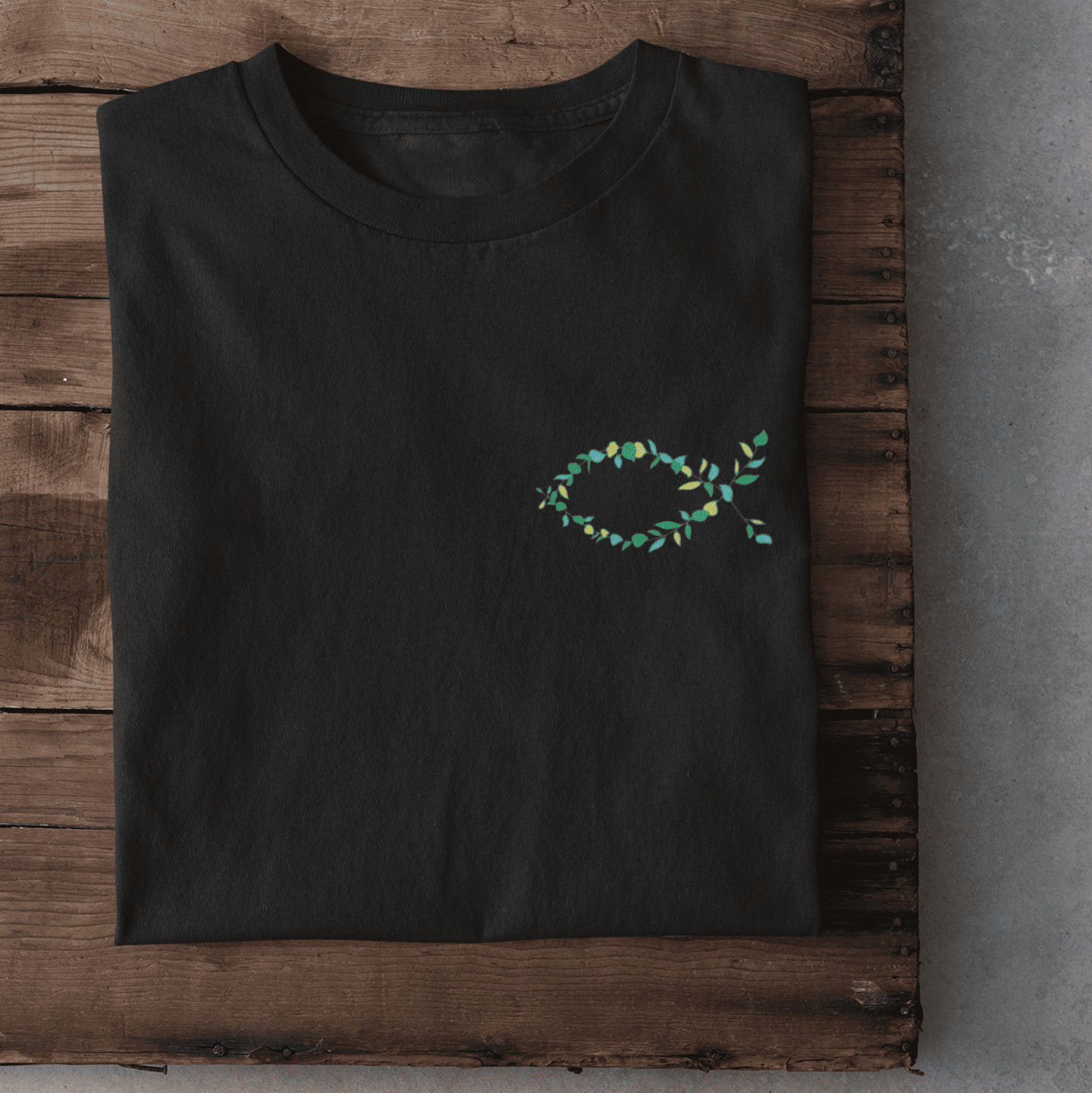 Eucharistischer Fisch Pflanzen -Herren Tshirt