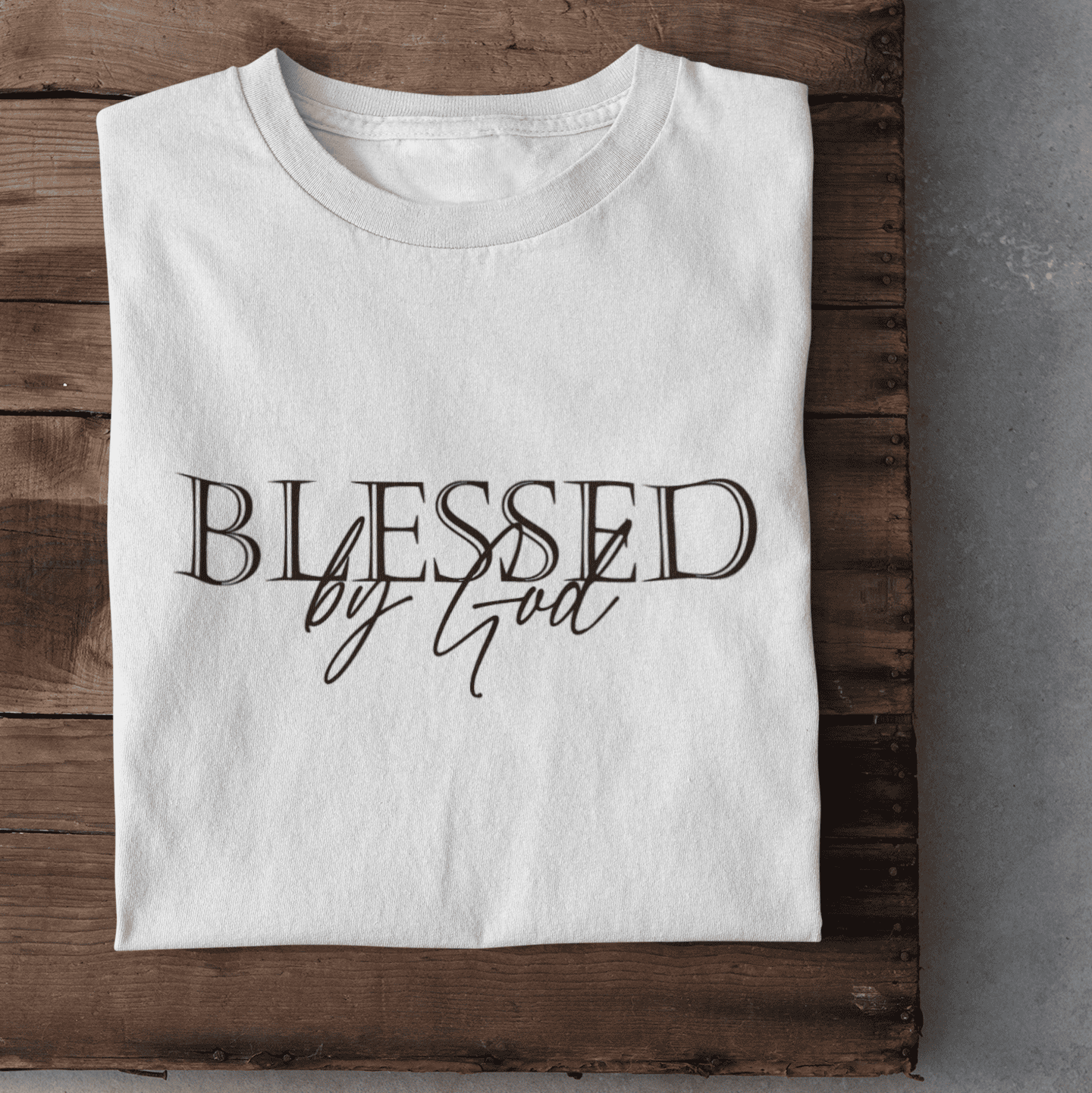 Blessed by god Schriftzug - Damen Tshirt