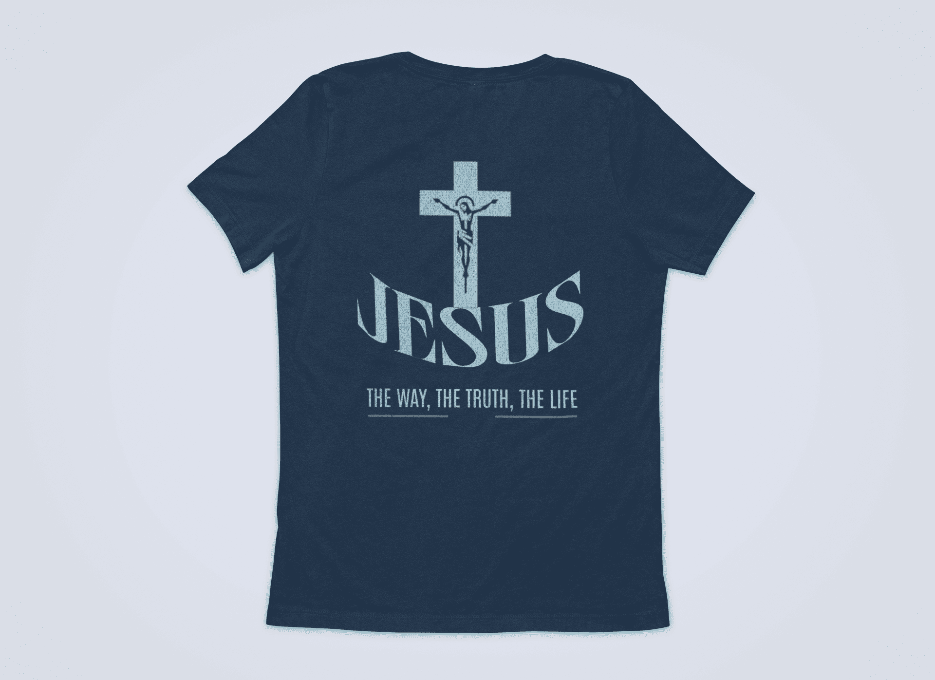 Jesus the way, the trust, the life Backprint - Damen Tshirt