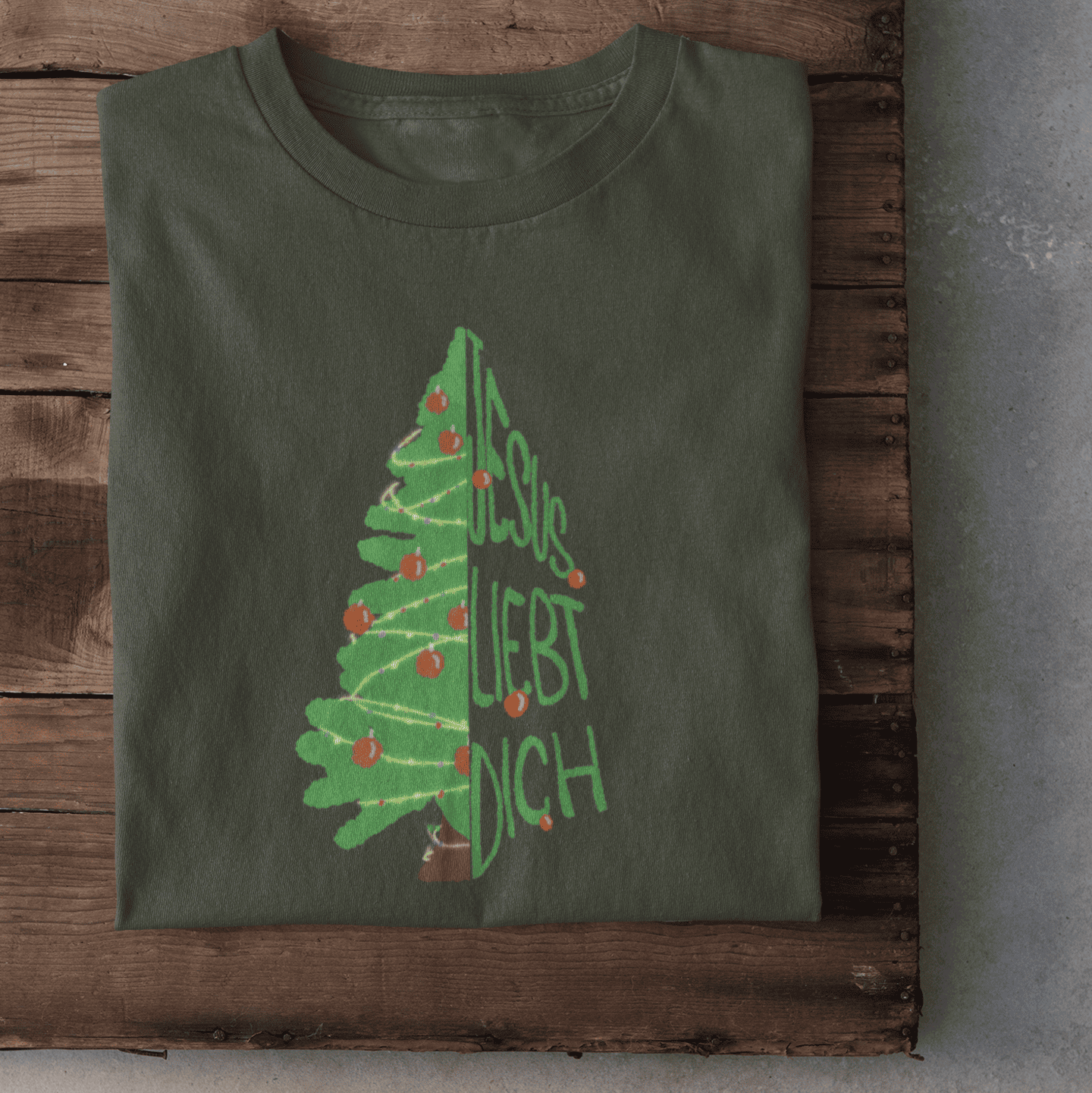 Jesus Weihnachtsbaum Damen Tshirt