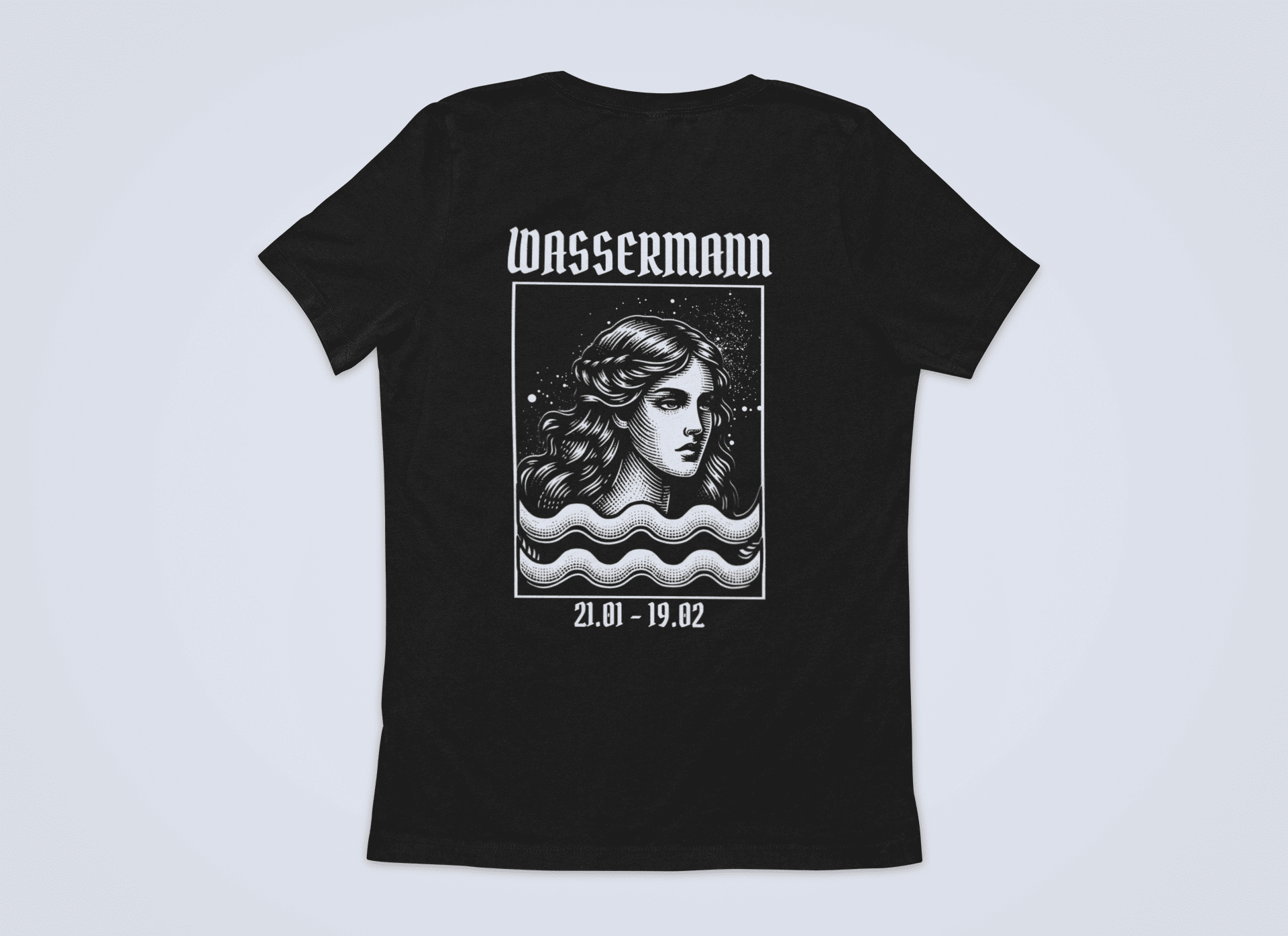 Sternzeichen Wassermann Backprint - Damen T-Shirt