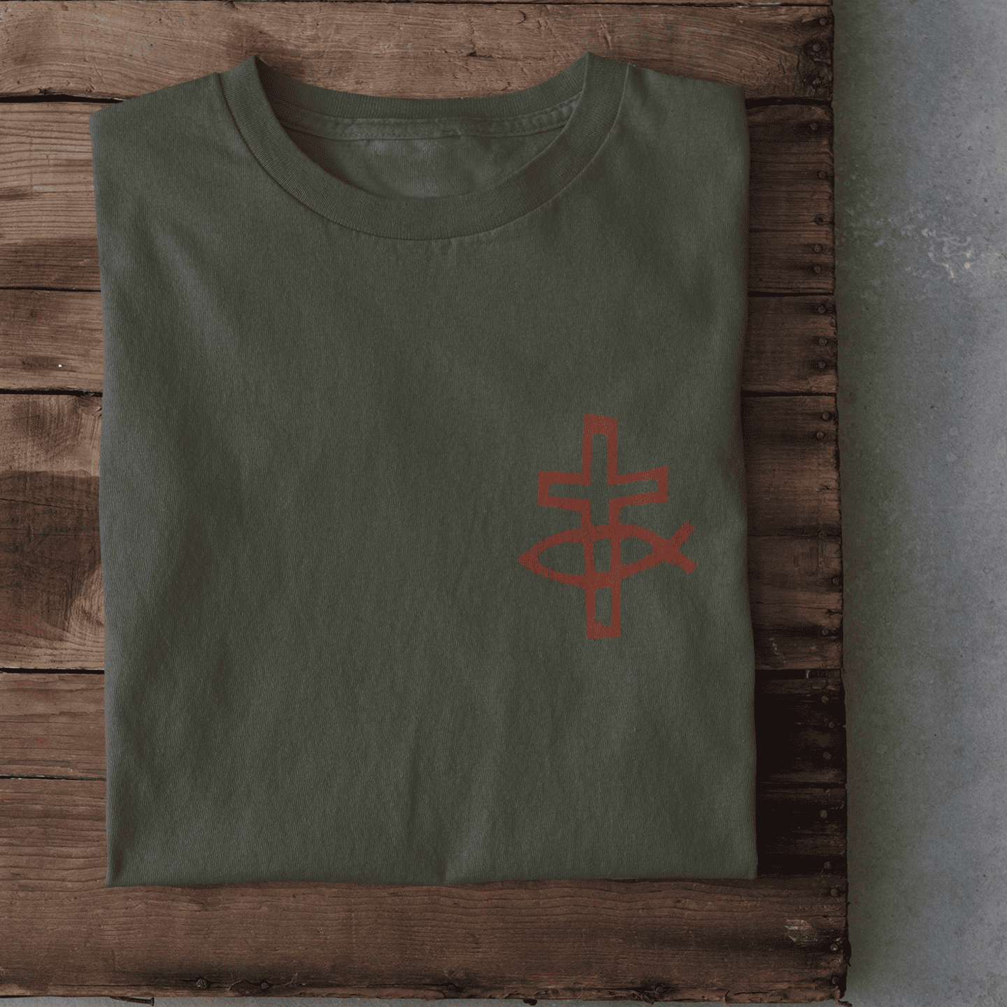 Eucharistischer Fisch mit Kreuz - Damen T-Shirt