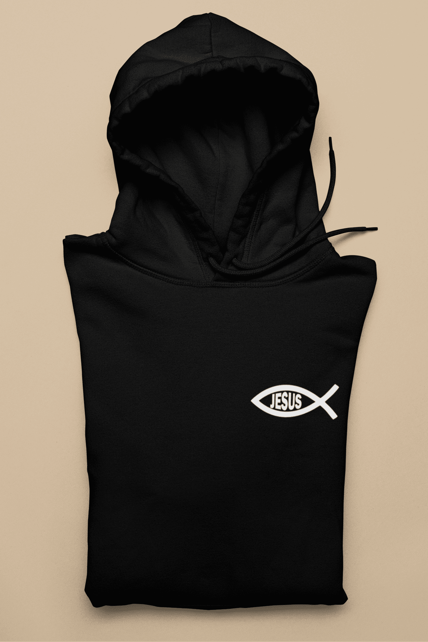 Eucharistischer Fisch mit Jesus - Herren Hoodie