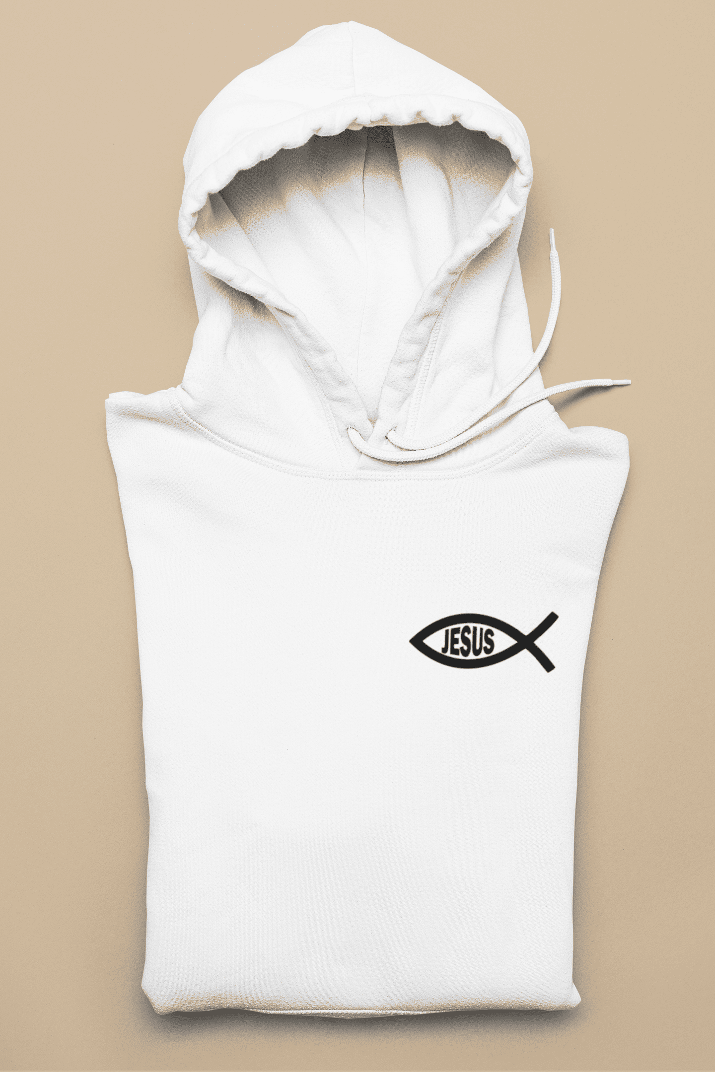 Eucharistischer Fisch mit Jesus - Herren Hoodie
