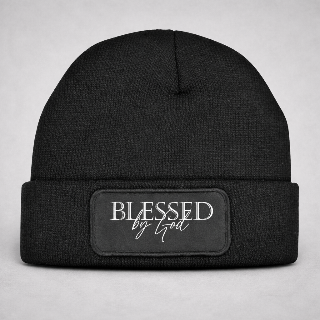 Christliche Beanie „Blessed by God“ – Faith Based Streetwear
