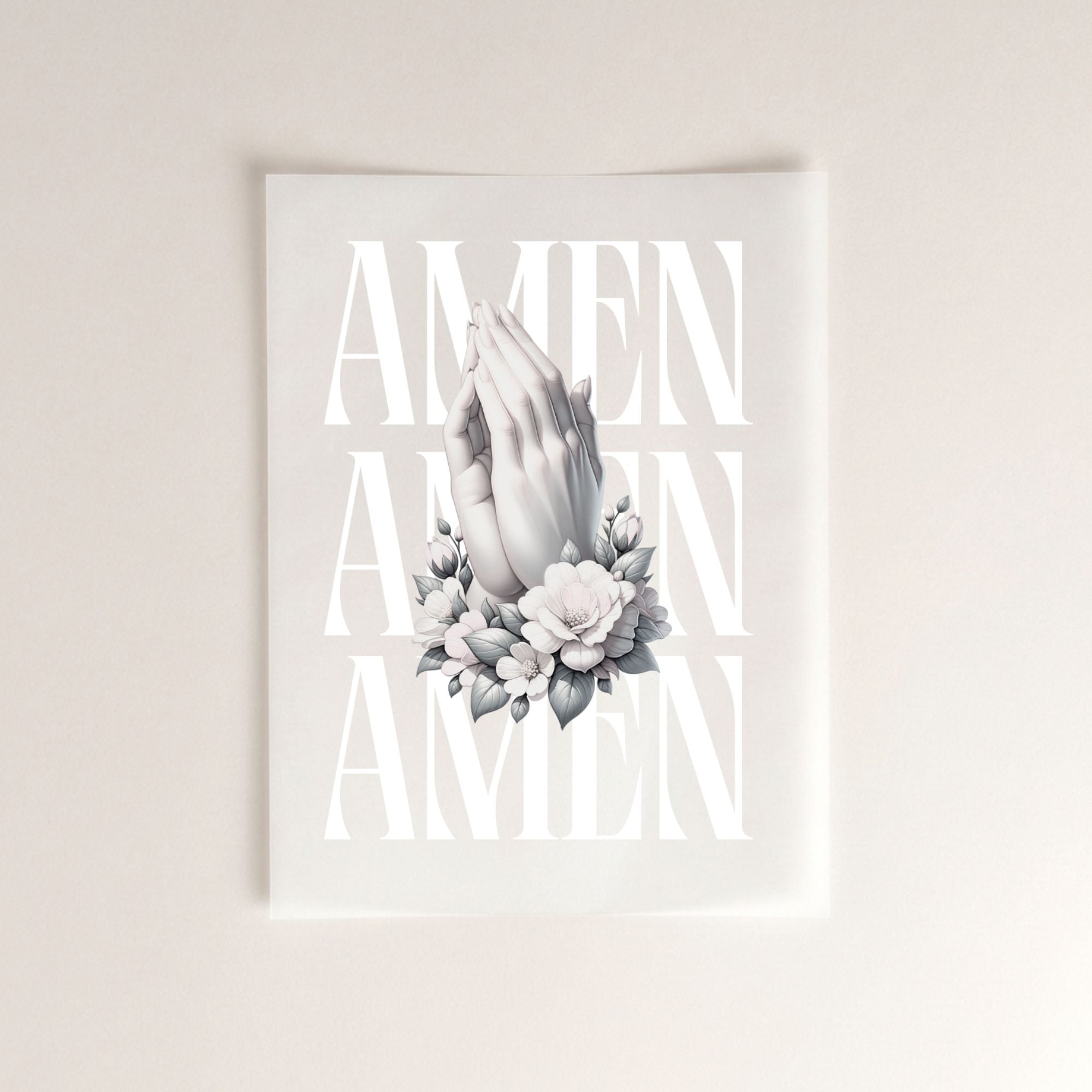 Amen christliches Bügelbild | 30 cm hoch