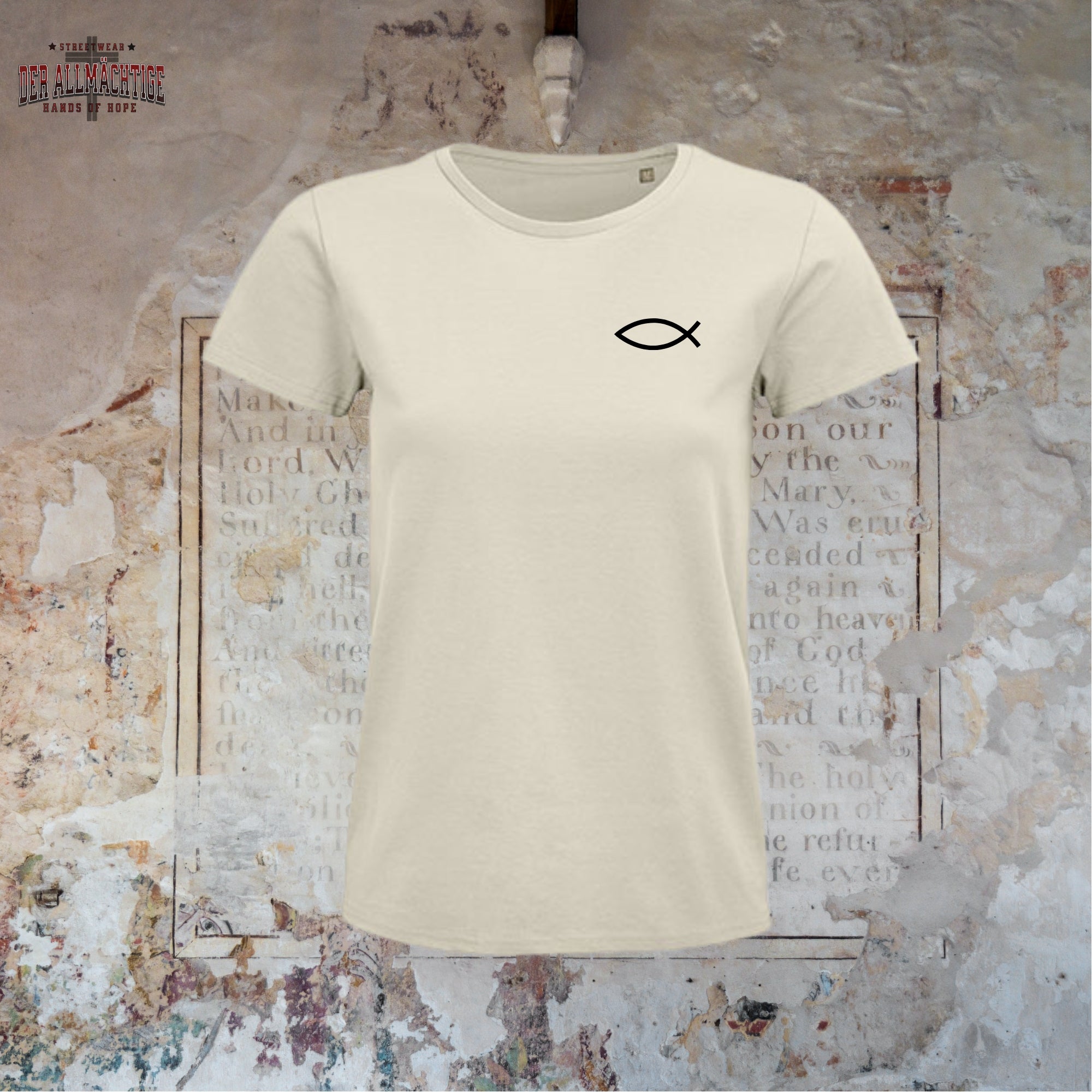Eucharistischer Fisch Damen Premium Tshirt