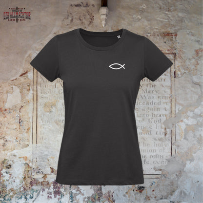 Eucharistischer Fisch Damen Premium Tshirt