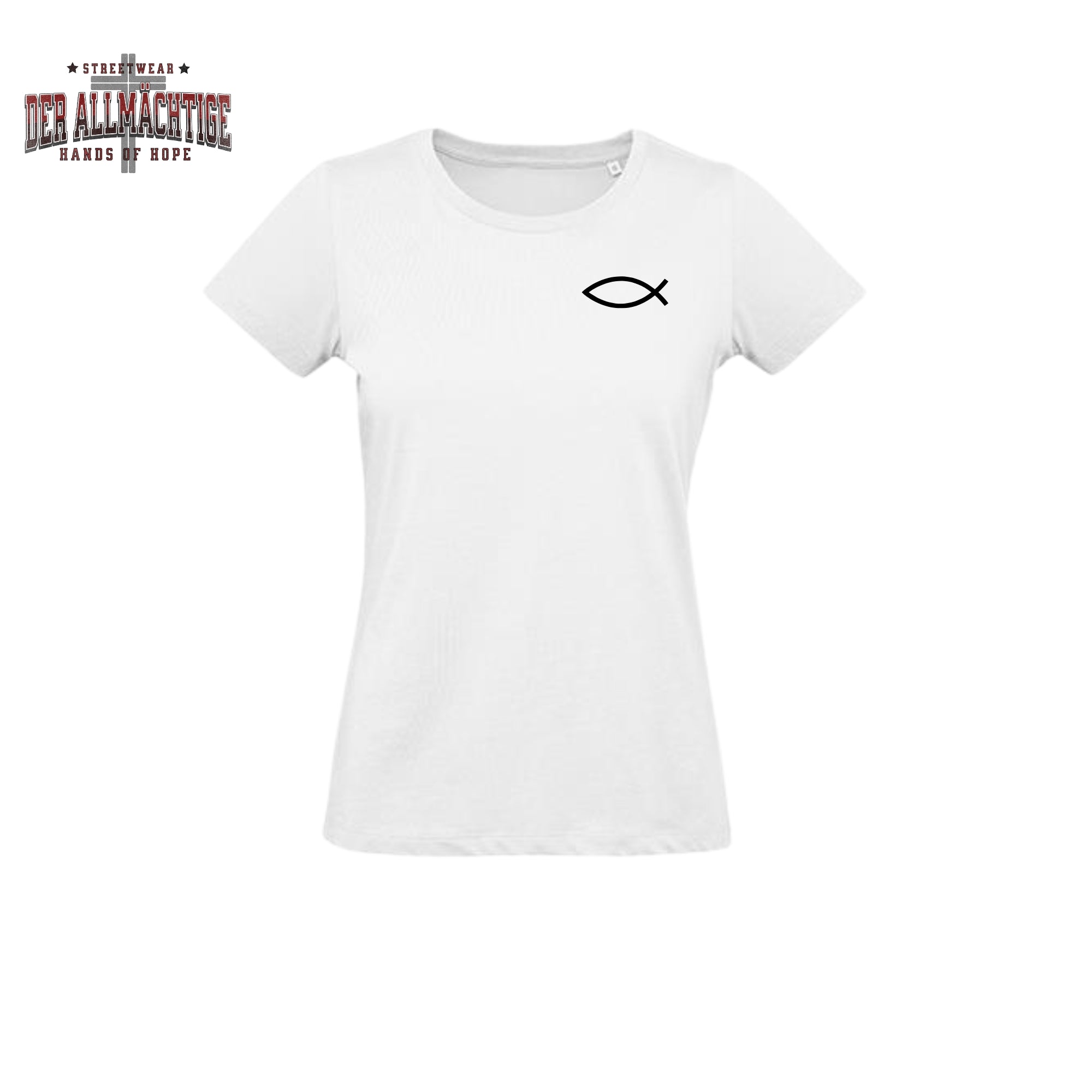 Eucharistischer Fisch Damen Premium Tshirt