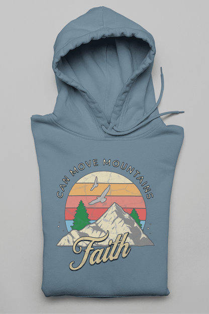 Christlicher Herren Hoodie „Faith Can Move Mountains“ – Faith Based