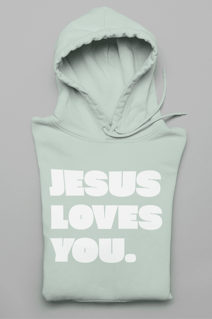 Jesus loves you.-Damen Hoodie