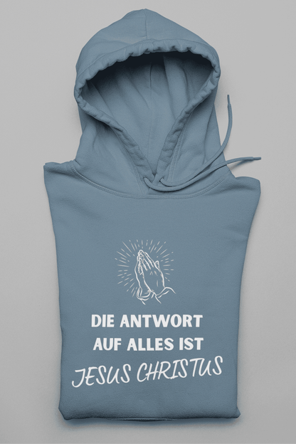 Die Antwort auf alles ist Jesus - Herren Hoodie