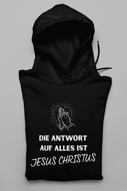 Die Antwort auf alles ist Jesus - Herren Hoodie