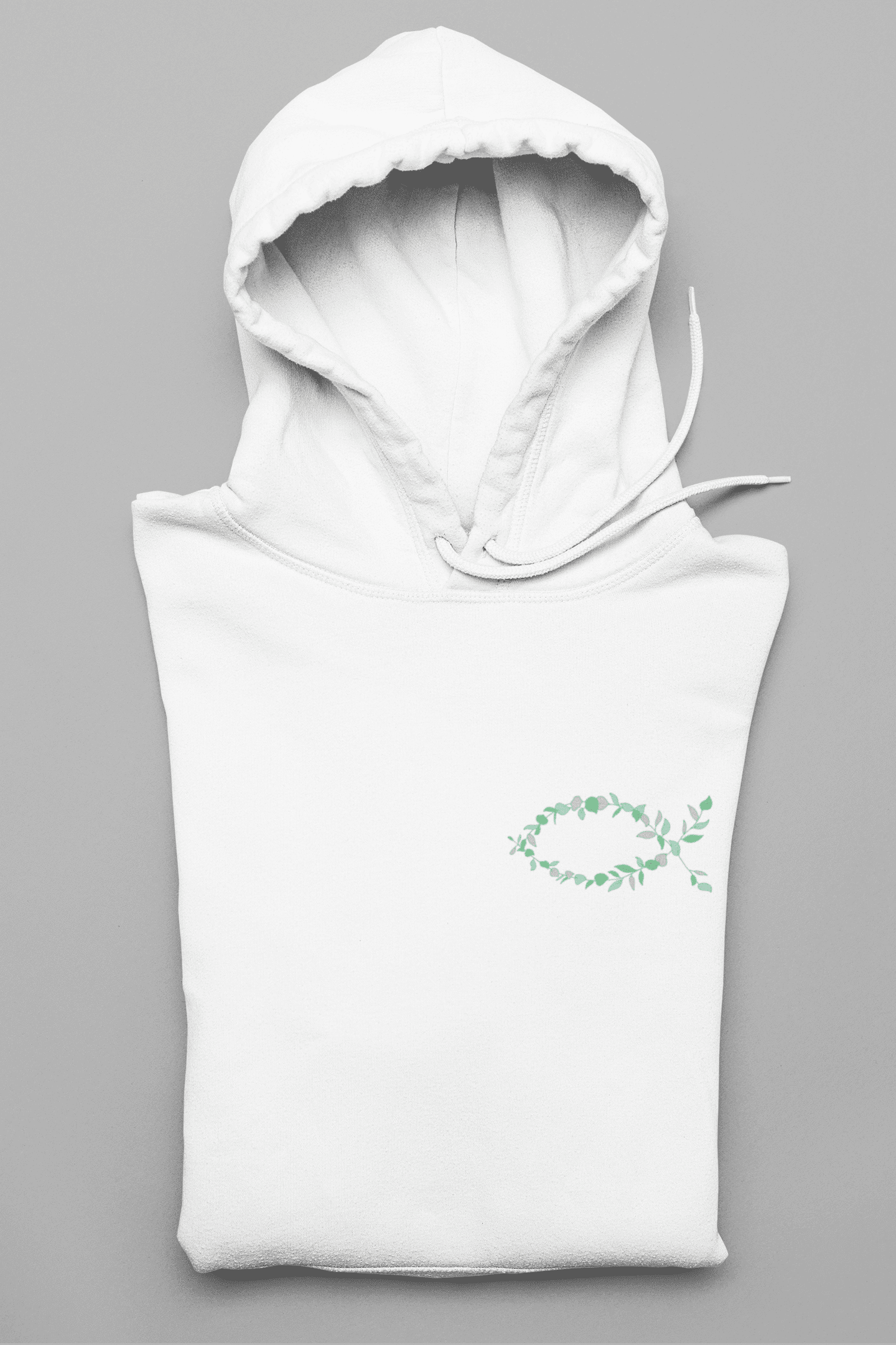 Eucharistischer Fisch Pflanzen -Herren Hoodie