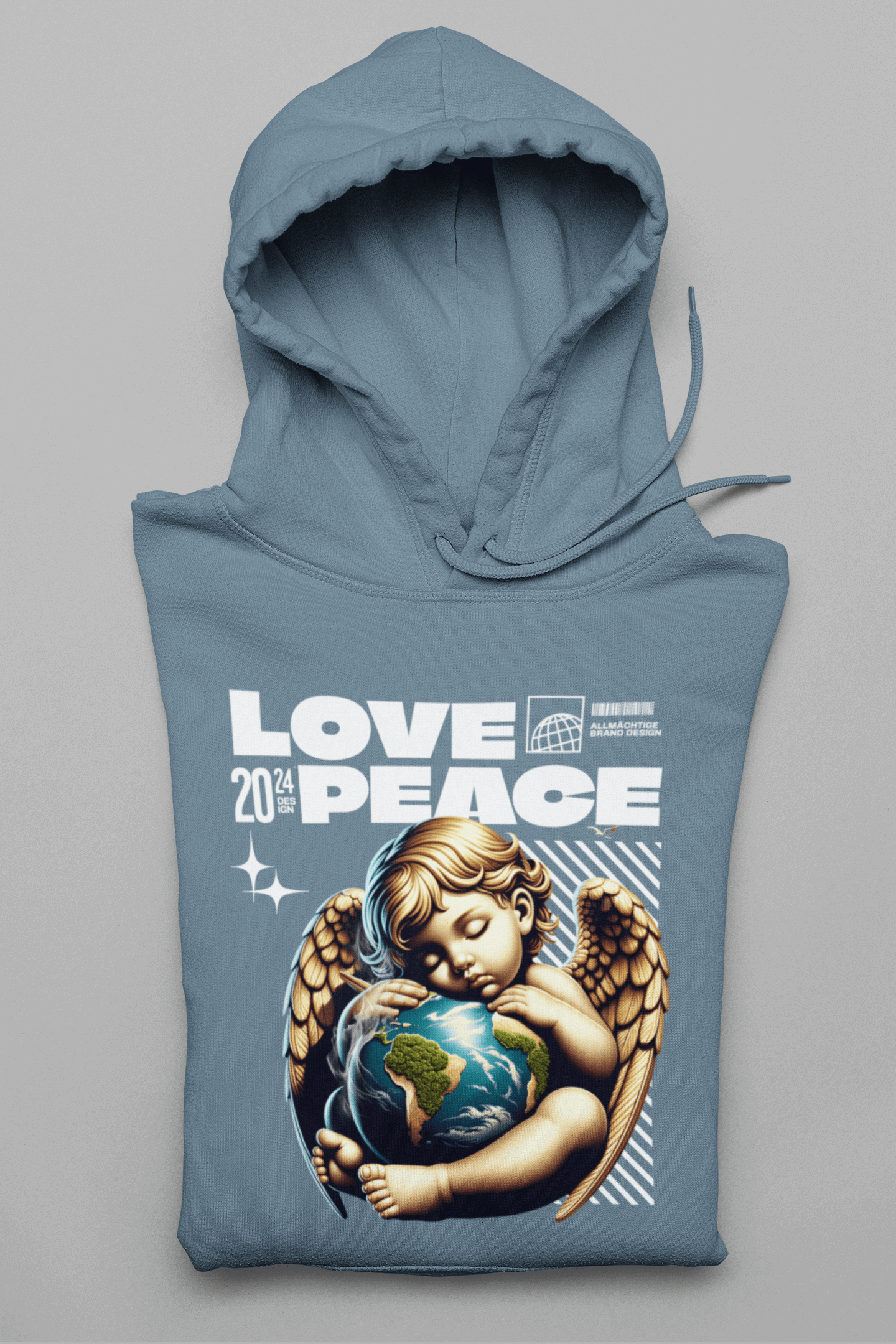 Peace & Love Herren Hoodie