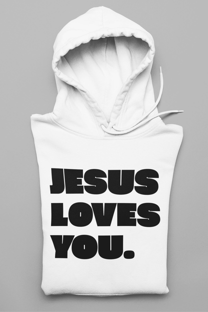 Jesus loves you.-Damen Hoodie
