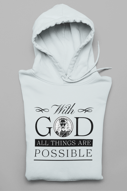 With God all Things are possible Damen Hoodie