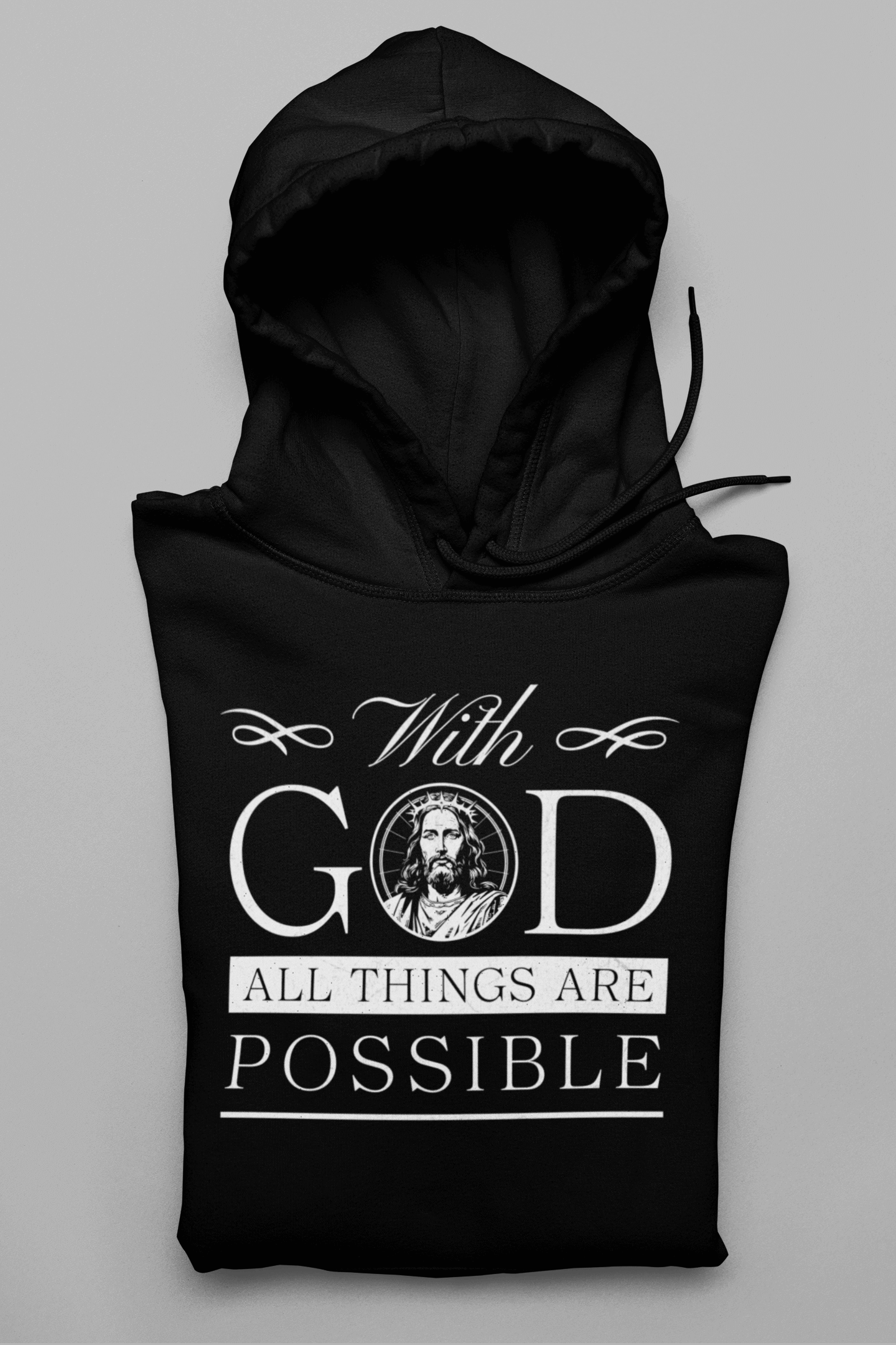 With God all Things are possible Damen Hoodie