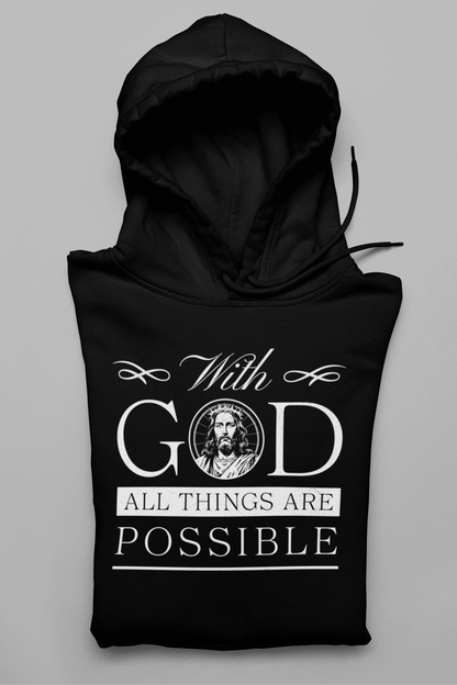 With God all Things are possible Damen Hoodie