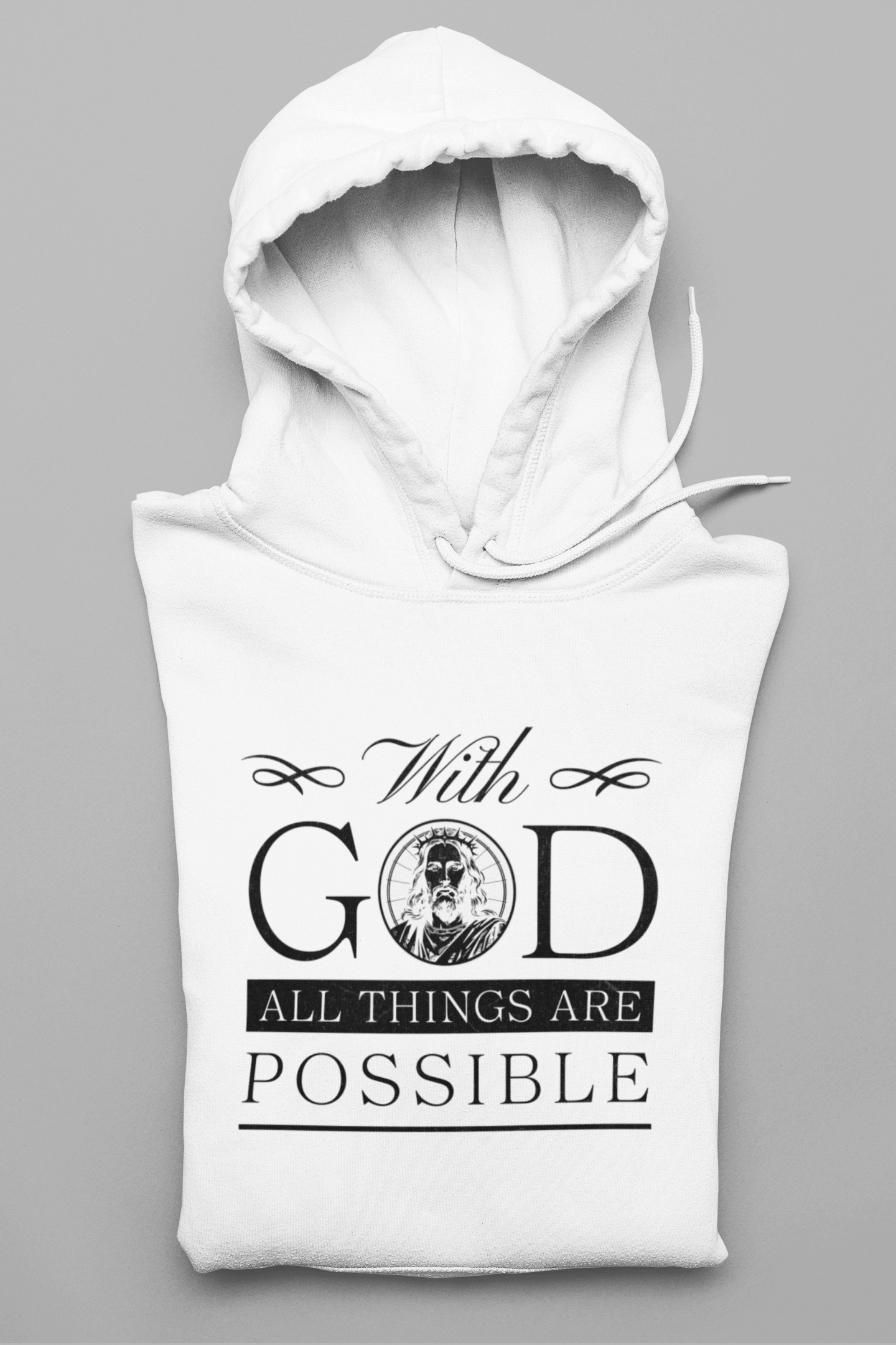 With God all Things are possible Damen Hoodie