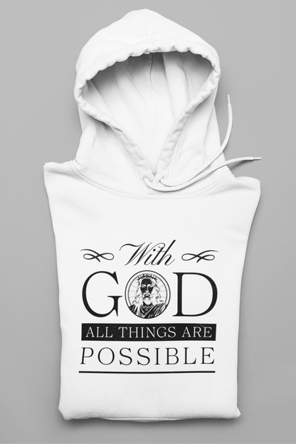 With God all Things are possible Damen Hoodie