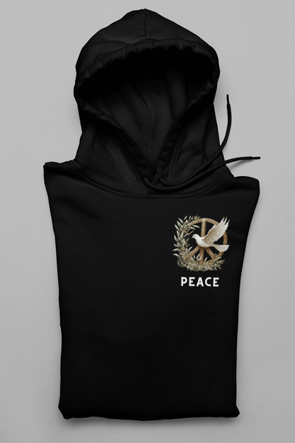 Peace Logo auf der Brust Damen Hoodie
