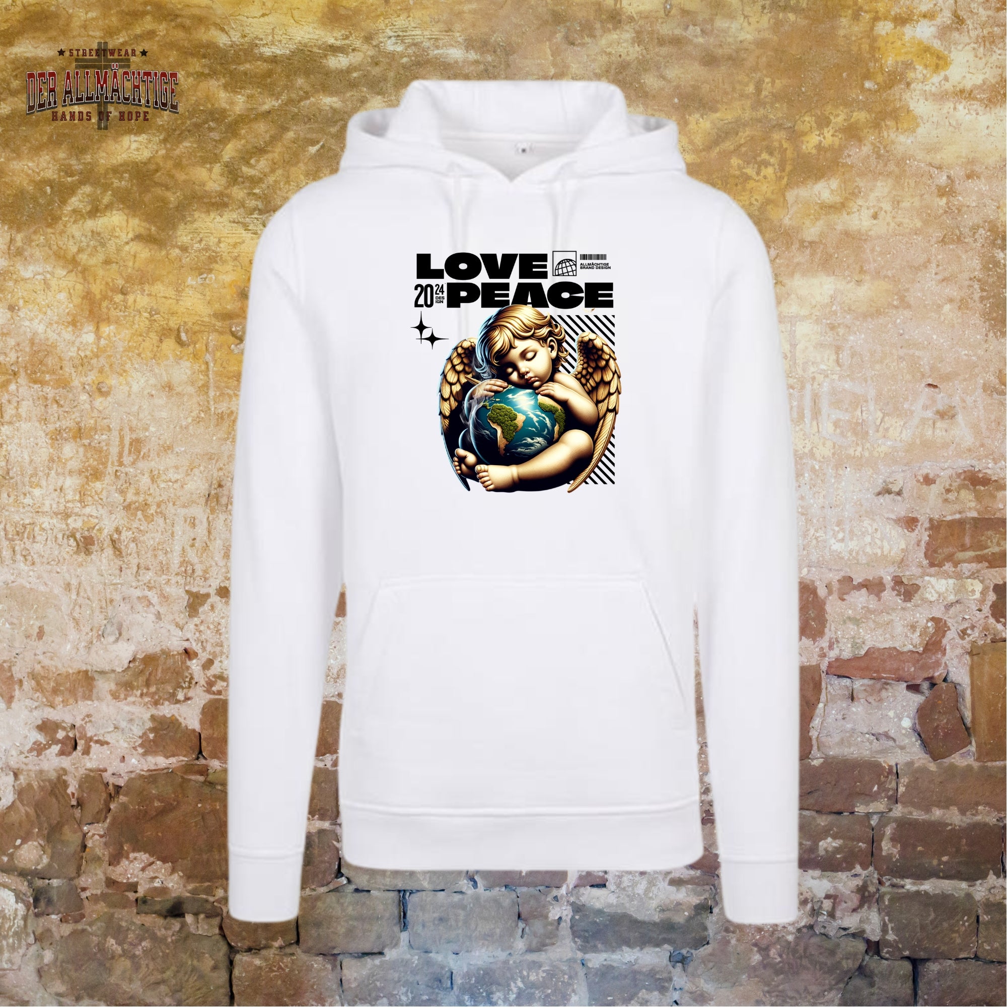 Peace & Love Herren Hoodie
