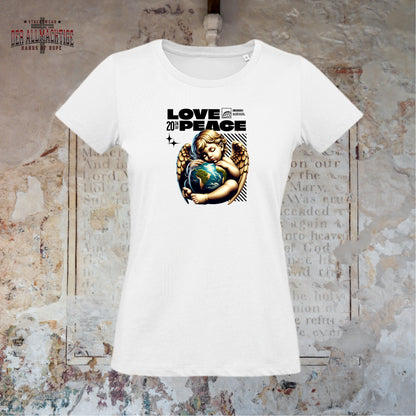 Peace & Love Damen Premium Tshirt