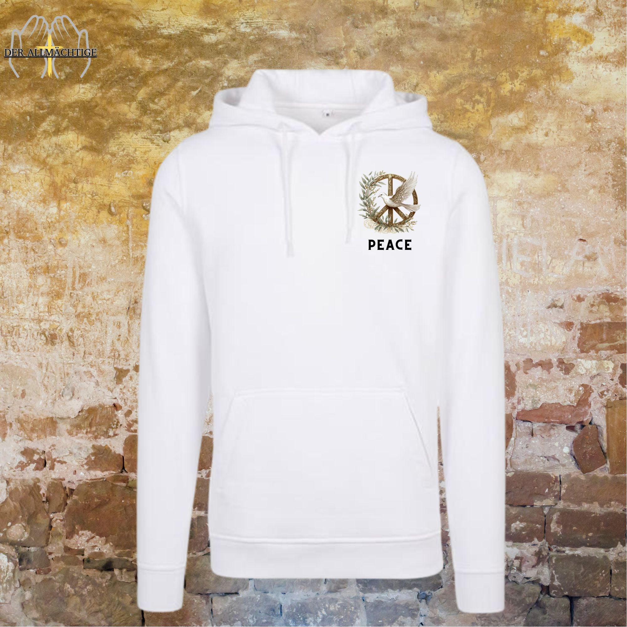 Peace Logo auf der Brust Herren Hoodie