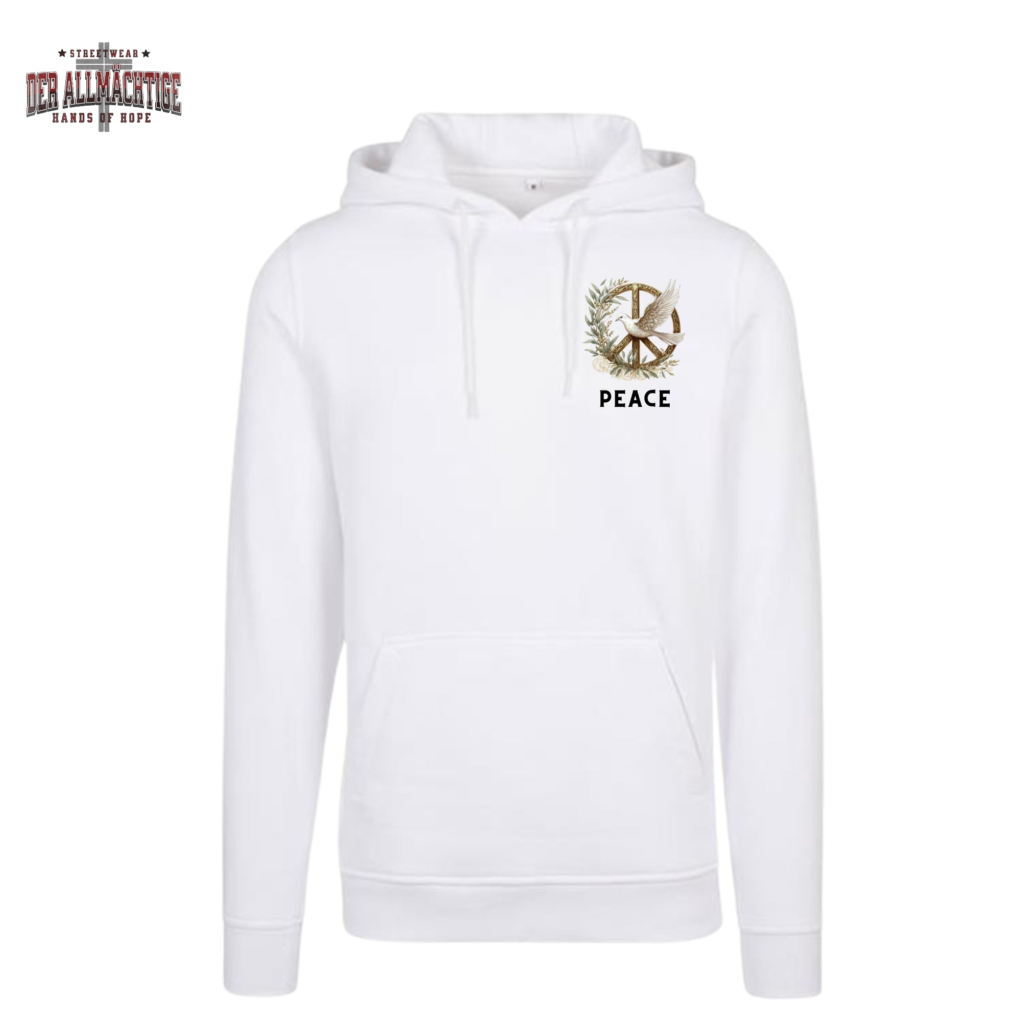 Peace Logo auf der Brust Damen Hoodie