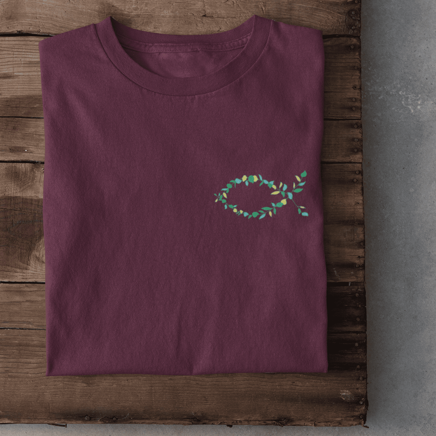 Eucharistischer Fisch Pflanzen -Damen Tshirt