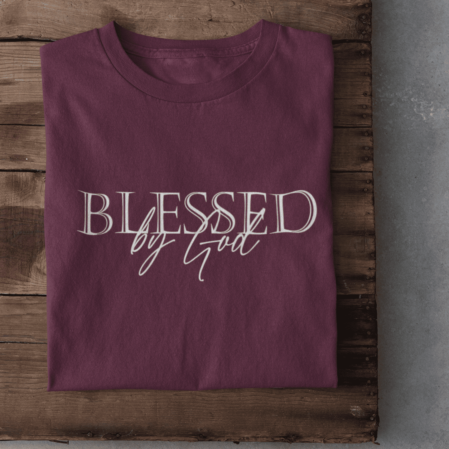 Blessed by god Schriftzug - Damen Tshirt