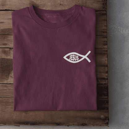 Eucharistischer Fisch mit Jesus - Damen Tshirt