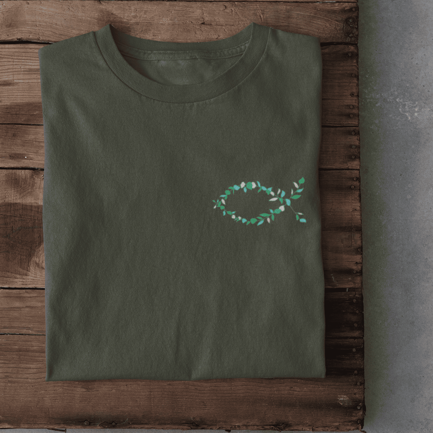 Eucharistischer Fisch Pflanzen -Damen Tshirt